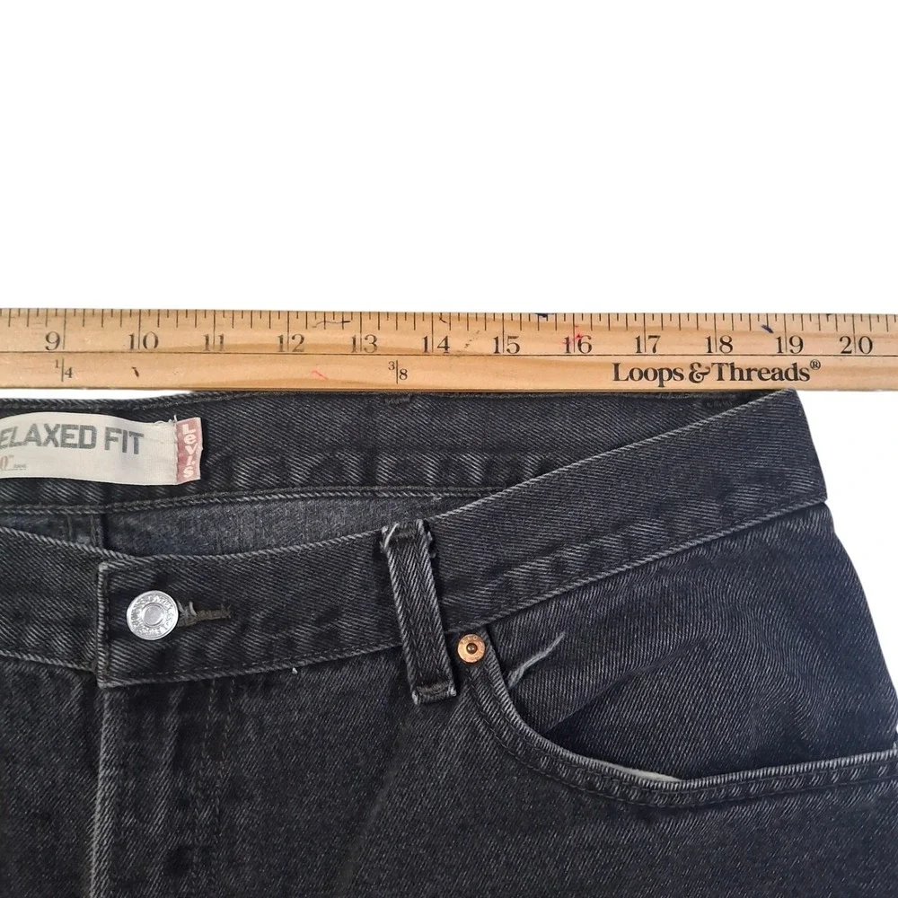 VTG Levis 550 Relaxed Fit Black Jeans Mens 40x29* Cotton Denim Tapered Leg Y2K